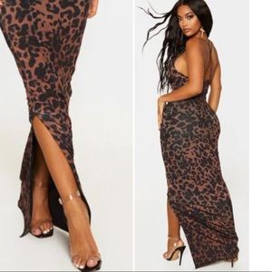 🐆 Leopard print cowl neck maxi🐆